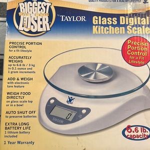 Taylor Glass digital kitchen Food scale new box gift biggest looser